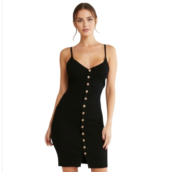 Forever 21 Contemporary Dresses & Skirts - Button Down Cami V neck Ribbed Dress